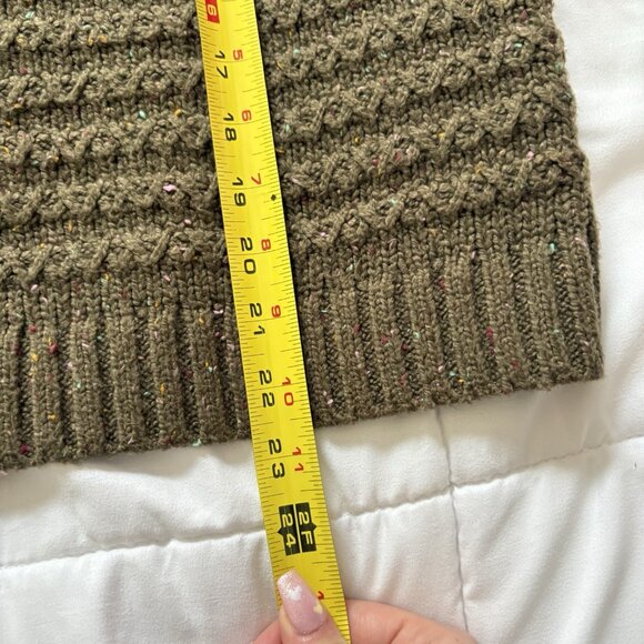 Talbots Womens Size MP Sweater Long Sleeve Green Coquette Office Business Fall - Picture 4 of 8